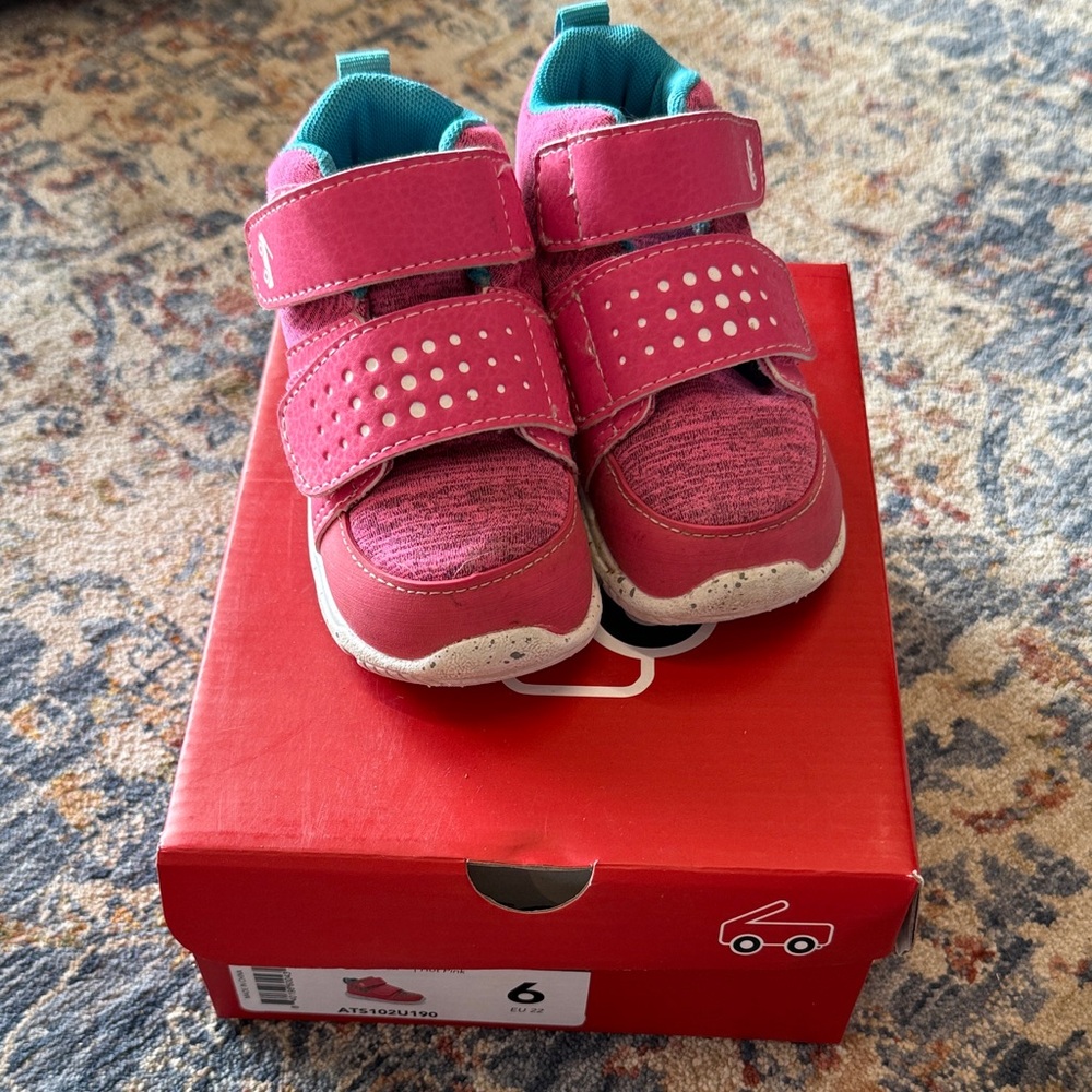 See Kai Run Fuchsia and Aqua Kids Sneakers